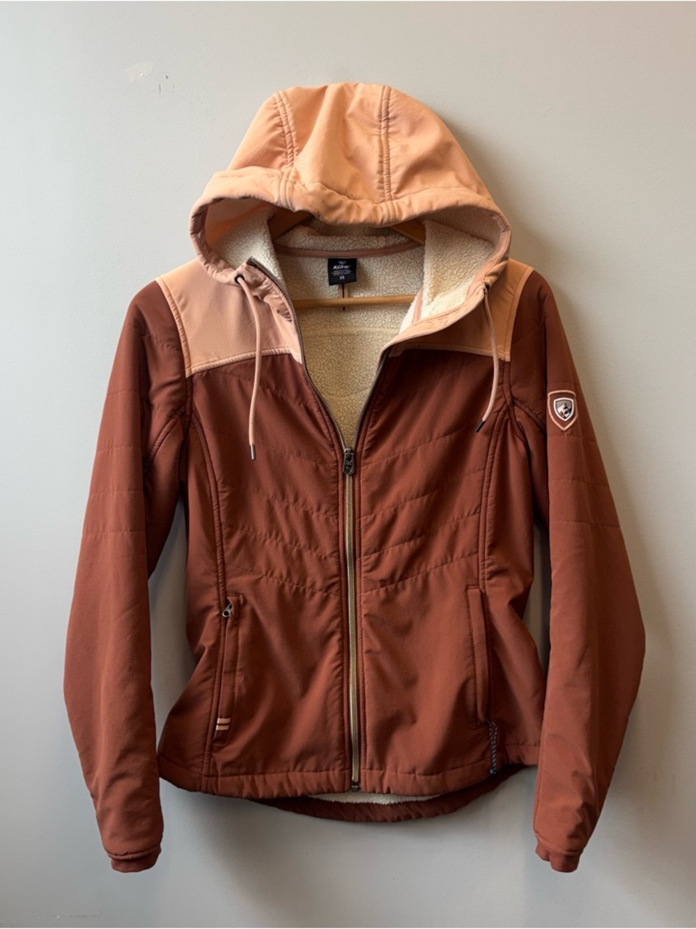 Kuhl Aero Fleece Jacket Hooded Full Zip Women's‎ XS Copper